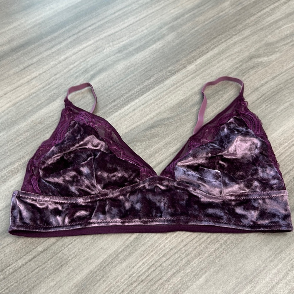 Soma Velvet Illusion Bralette XL Soft
